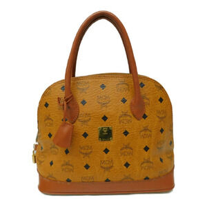 MCM handbag leather brown padlock key holder